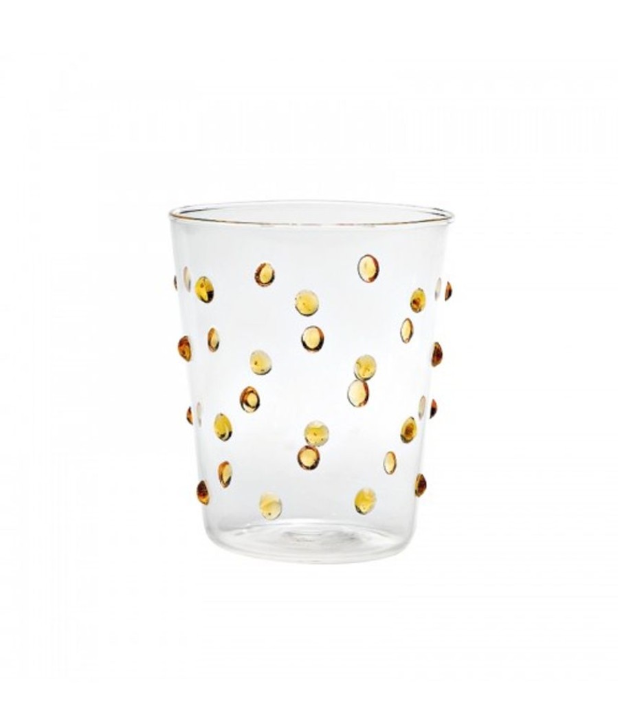 Vetro Colorato Zafferano | Bicchiere Vetro Borosilicato Party Oro Set 6 Pezzi Giallo