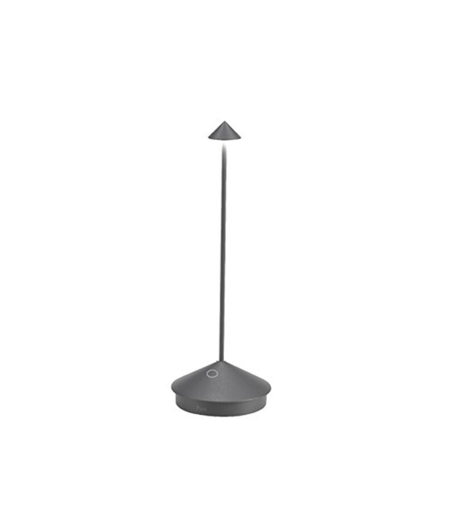 Lampade Zafferano | Lampada Da Tavolo Pina Pro Scuro Grigio