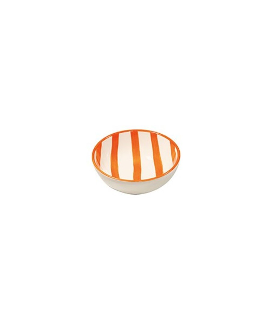 Mix And Match Zafferano | Bowl Lido-Righe Ne - Set 6 Pezzi Arancio