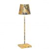 Lampade Zafferano | Lampada Da Tavolo Poldina Pro Blu Avio - Foglia Color Oro Craquele Blu Avio - Foglia Oro Craquele