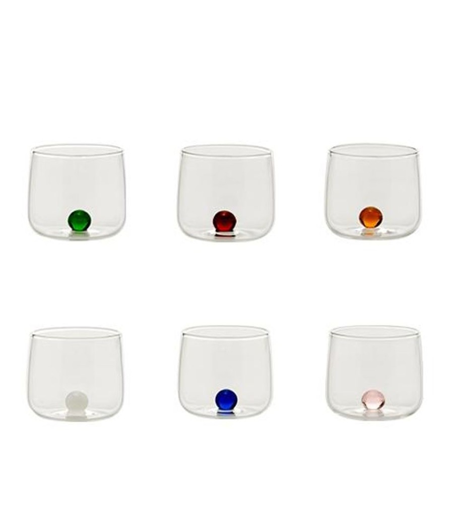 Vetro Colorato Zafferano | Tumbler Junior In Vetro Borosilicato Bilia Set 6 Pezzi Colori Assortiti