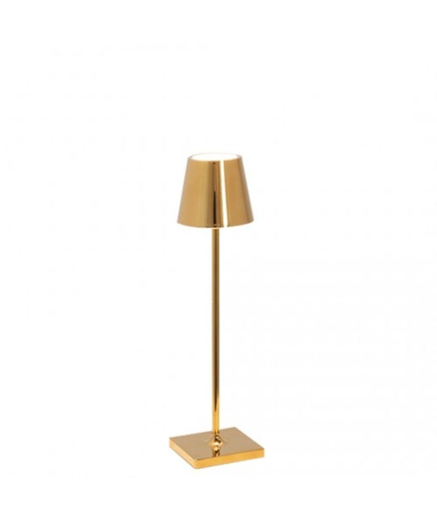 Lampade Zafferano | Lampada Da Tavolo Poldina Pro Micro Lucido Oro