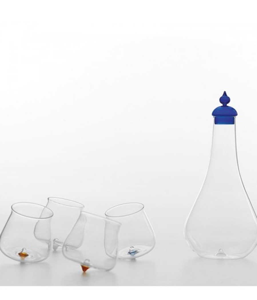 Vetro Colorato Zafferano | Pirolo Tumbler Piccolo Vetro Borosilicato Set 6 Pezzi Blu