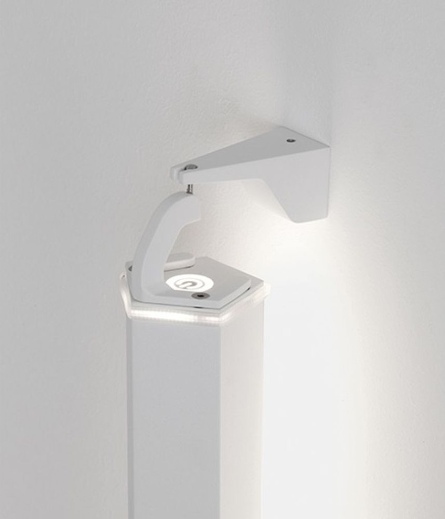 Lampade Zafferano | Pencil Supporto Parete Verticale Bianco