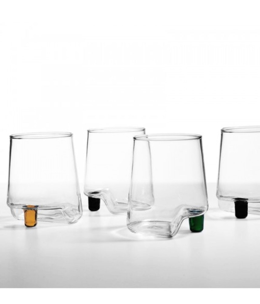 Vetro Colorato Zafferano | Bicchiere Vetro Borosilicato Gamba De Vero Colori Set 6 Pezzi Assortiti