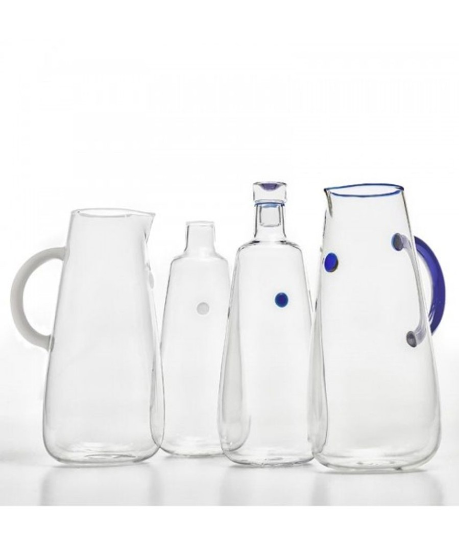 Vetro Colorato Zafferano | Caraffa Vetro Borosilicato Uniche Trasparente-Logo Bianco