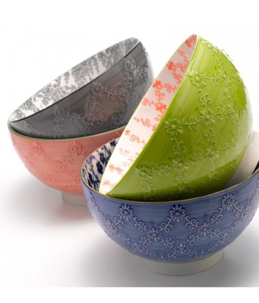 Mix And Match Zafferano | Bowl Tex Piccola Porcellana Tue Set 6 Pezzi Blu