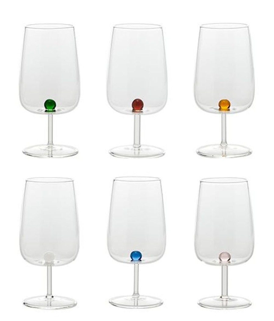 Vetro Colorato Zafferano | Calici In Vetro Borosilicato Bilia Set 6 Pezzi Colori Assortiti