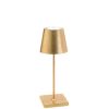 Lampade Zafferano | Lampada Da Tavolo Poldina Mini Pro - Foglia Color Oro Foglia Oro