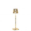 Lampade Zafferano | Lampada Da Tavolo Poldina Pro Micro Blu Capri - Foglia Color Oro Craquele Blu Capri - Foglia Oro Craquele