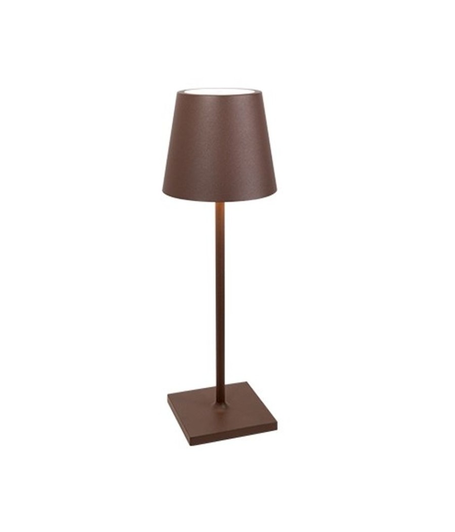 Lampade Zafferano | Lampada Da Tavolo Poldina Pro L Desk Corten