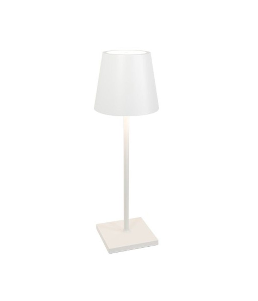 Lampade Zafferano | Lampada Da Tavolo Poldina Pro L Desk Bianco