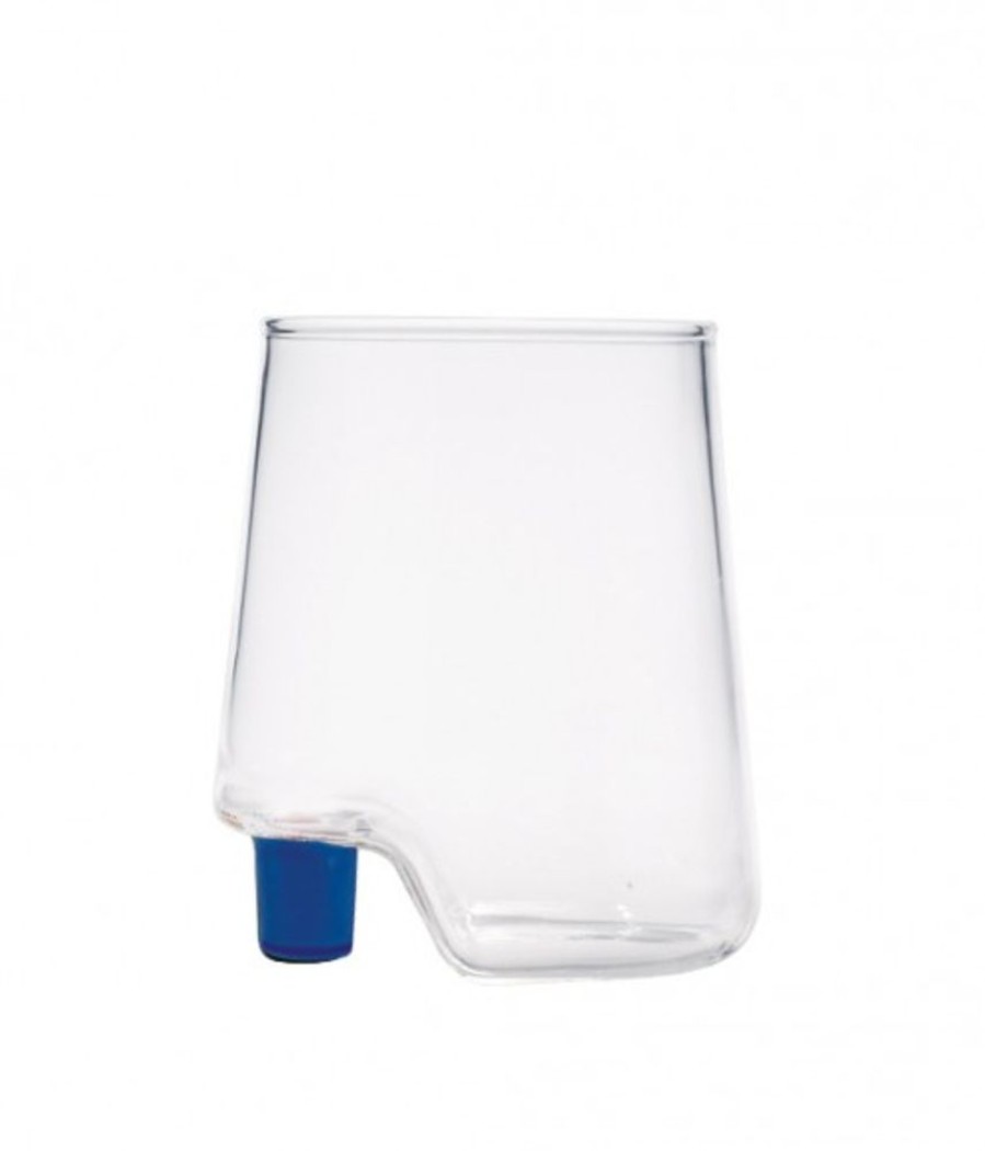 Vetro Colorato Zafferano | Bicchiere Vetro Borosilicato Gamba De Vero Set 6 Pezzi Blu