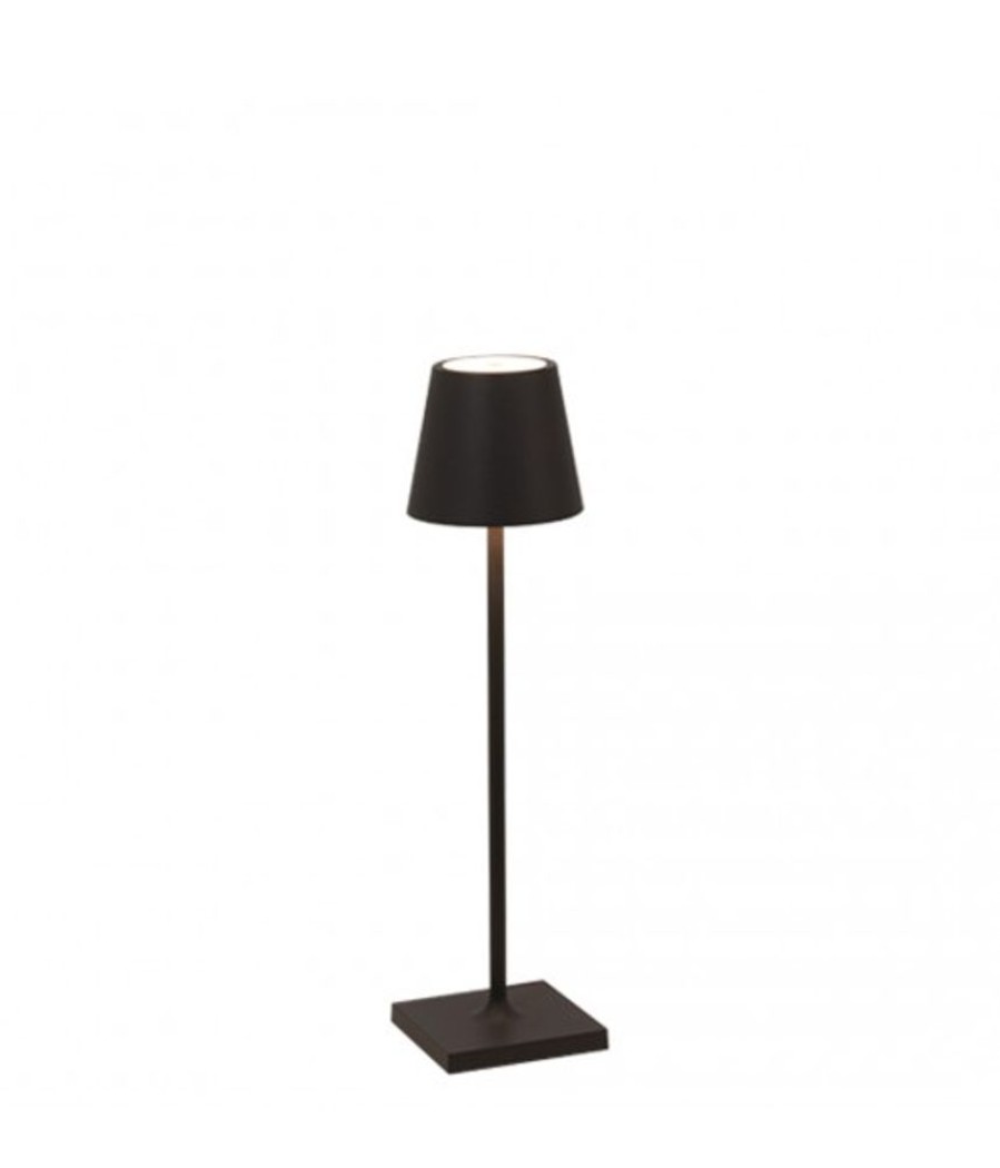 Lampade Zafferano | Lampada Da Tavolo Poldina Pro Micro Nero