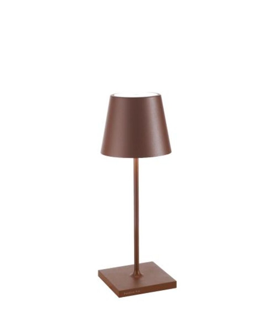 Lampade Zafferano | Lampada Da Tavolo Poldina Mini Pro Corten