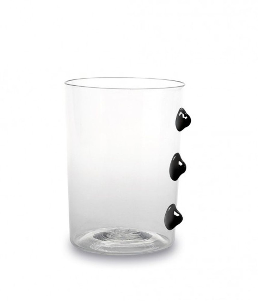 Vetro Colorato Zafferano | Bicchiere Vetro Borosilicato Petoni Set 6 Pezzi Nero