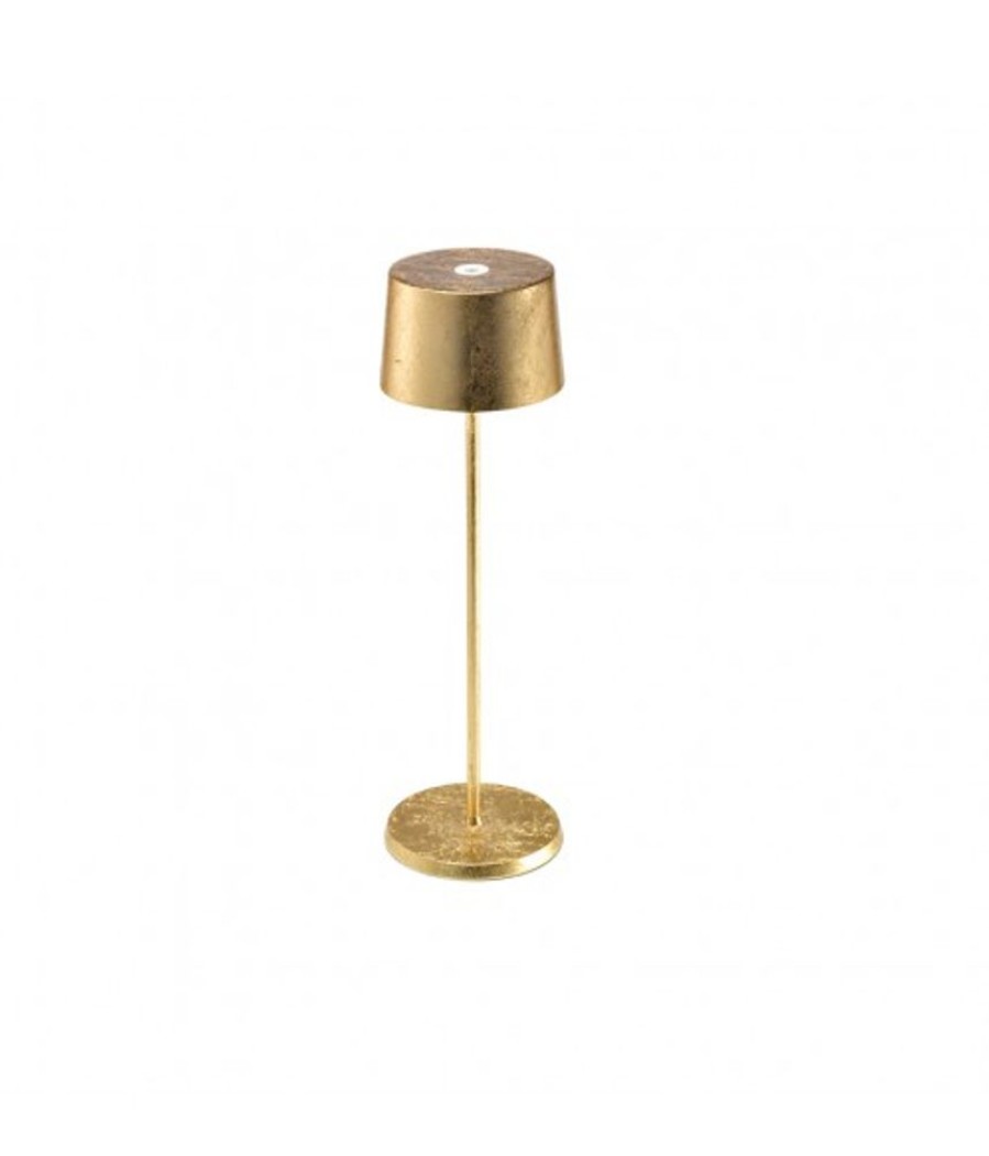 Lampade Zafferano | Lampada Da Tavolo Olivia Pro Oro Foglia Oro