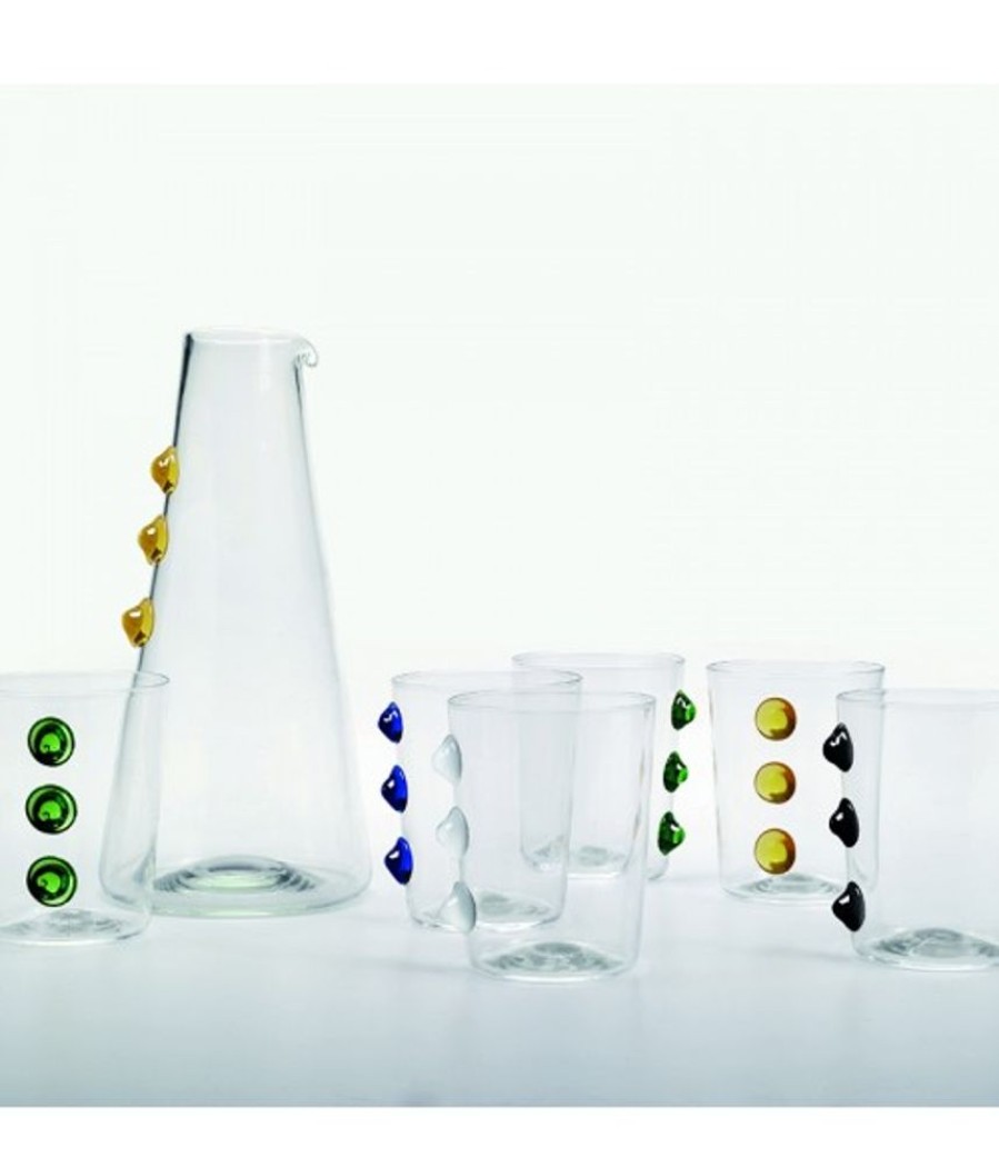 Vetro Colorato Zafferano | Bicchiere Vetro Borosilicato Petoni Set 6 Pezzi Trasparente