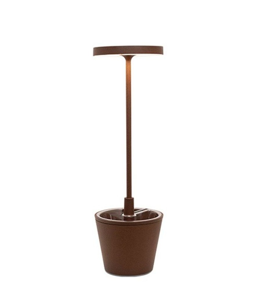 Lampade Zafferano | Lampada Da Tavolo Poldina Reverso Corten