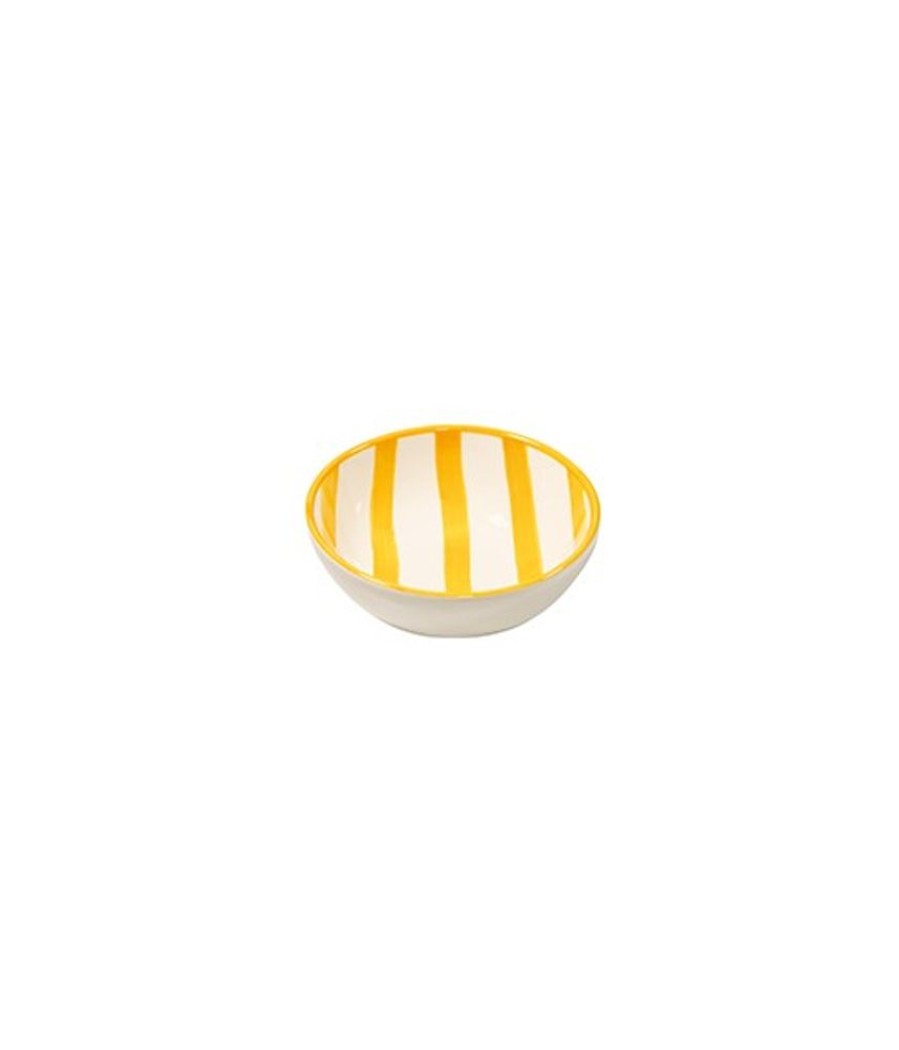 Mix And Match Zafferano | Bowl Lido-Righe Set 6 Pezzi Giallo