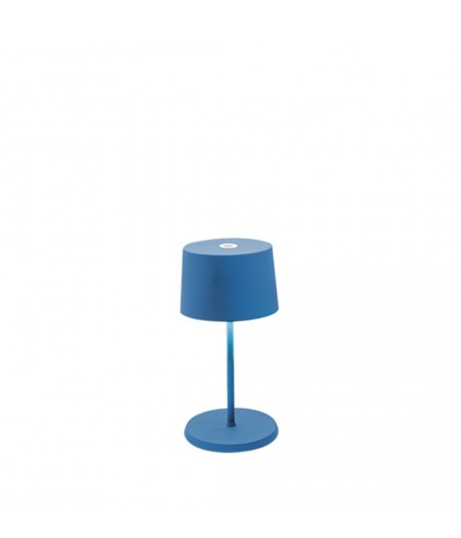 Lampade Zafferano | Lampada Da Tavolo Olivia Mini Blu Capri