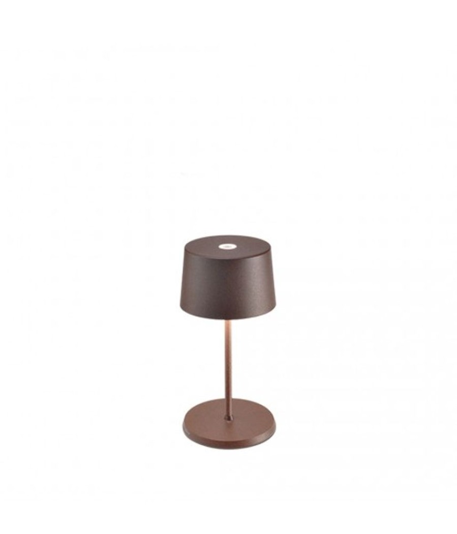 Lampade Zafferano | Lampada Da Tavolo Olivia Mini Corten