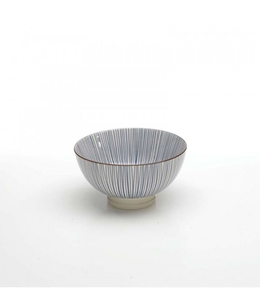 Mix And Match Zafferano | Bowl Piccola Porcellana Tue Righe Set 6 Pezzi Blu