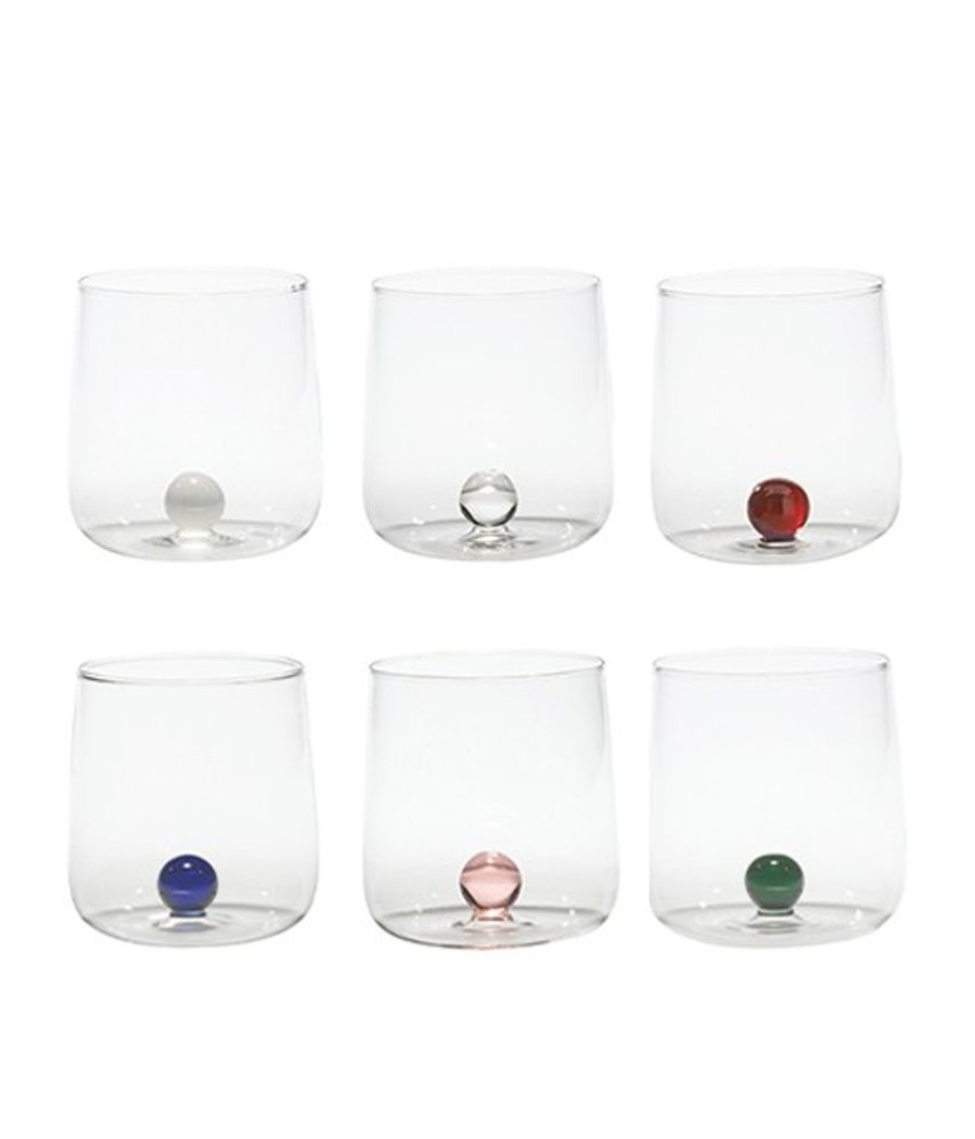 Vetro Colorato Zafferano | Bicchiere Vetro Borosilicato Bilia (00-01-04-07-08-13) Set 6 Pezzi Colori Assortiti