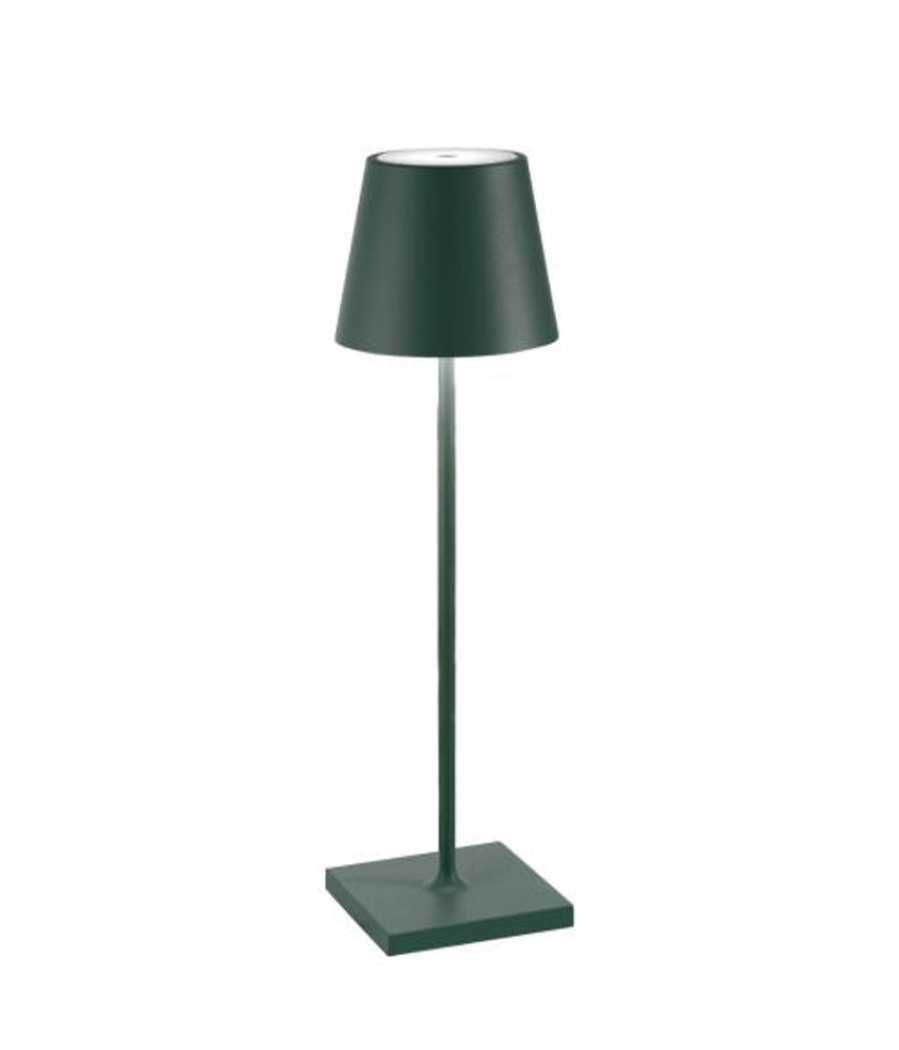 Lampade Zafferano | Lampada Da Tavolo Poldina Pro Scuro Verde