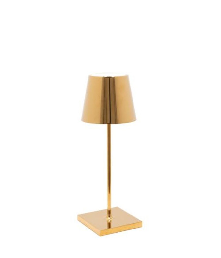 Lampade Zafferano | Lampada Da Tavolo Poldina Mini Pro Lucido Oro