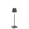 Lampade Zafferano | Lampada Da Tavolo Poldina Pro Micro Scuro Grigio