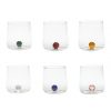 Vetro Colorato Zafferano | Bicchiere Vetro Borosilicato Bilia (00-04-07-08-13-18) Set 6 Pezzi Colori Assortiti