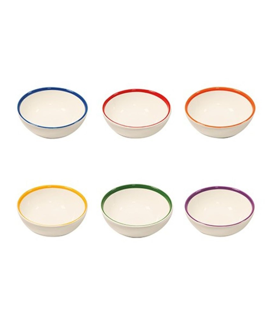 Mix And Match Zafferano | Bowl Lido-Rim - Set 6 Pezzi Colori Assortiti